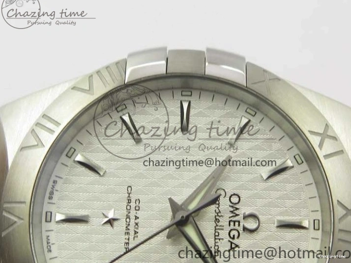 0423 Constellation 38mm SS VSF 1:1 Best Edition White Textured Dial on SS Bracelet A8500 Super Clone EasyCare 7919